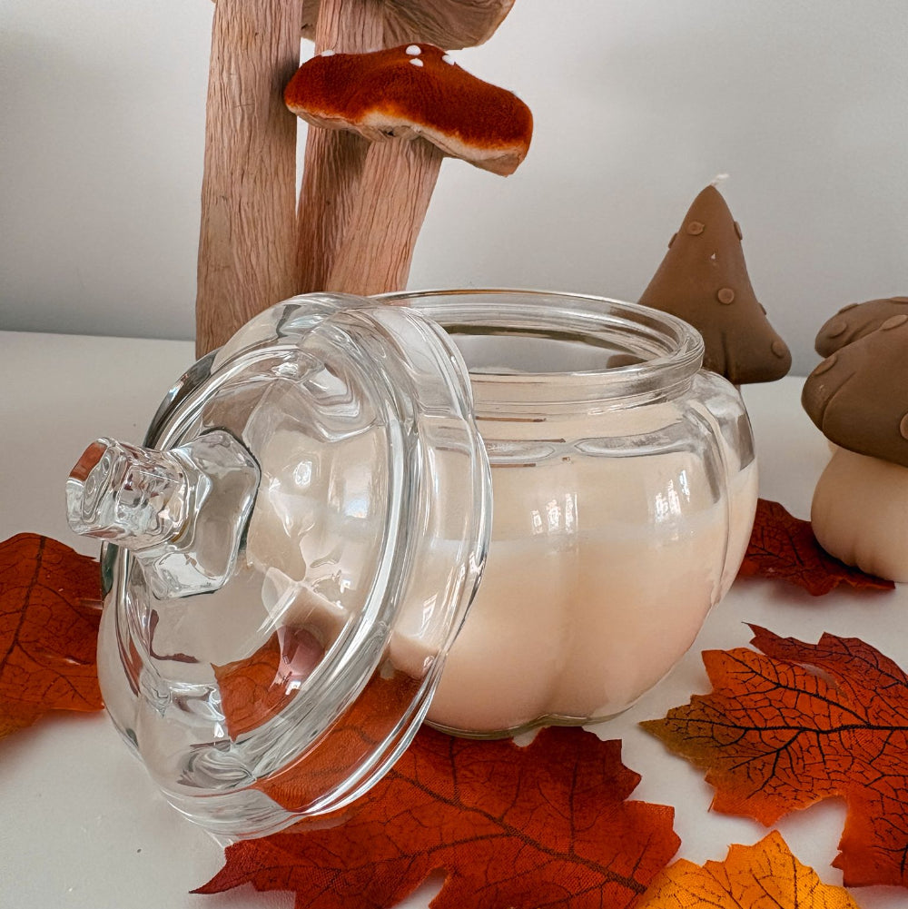 Glass pumpkin glow