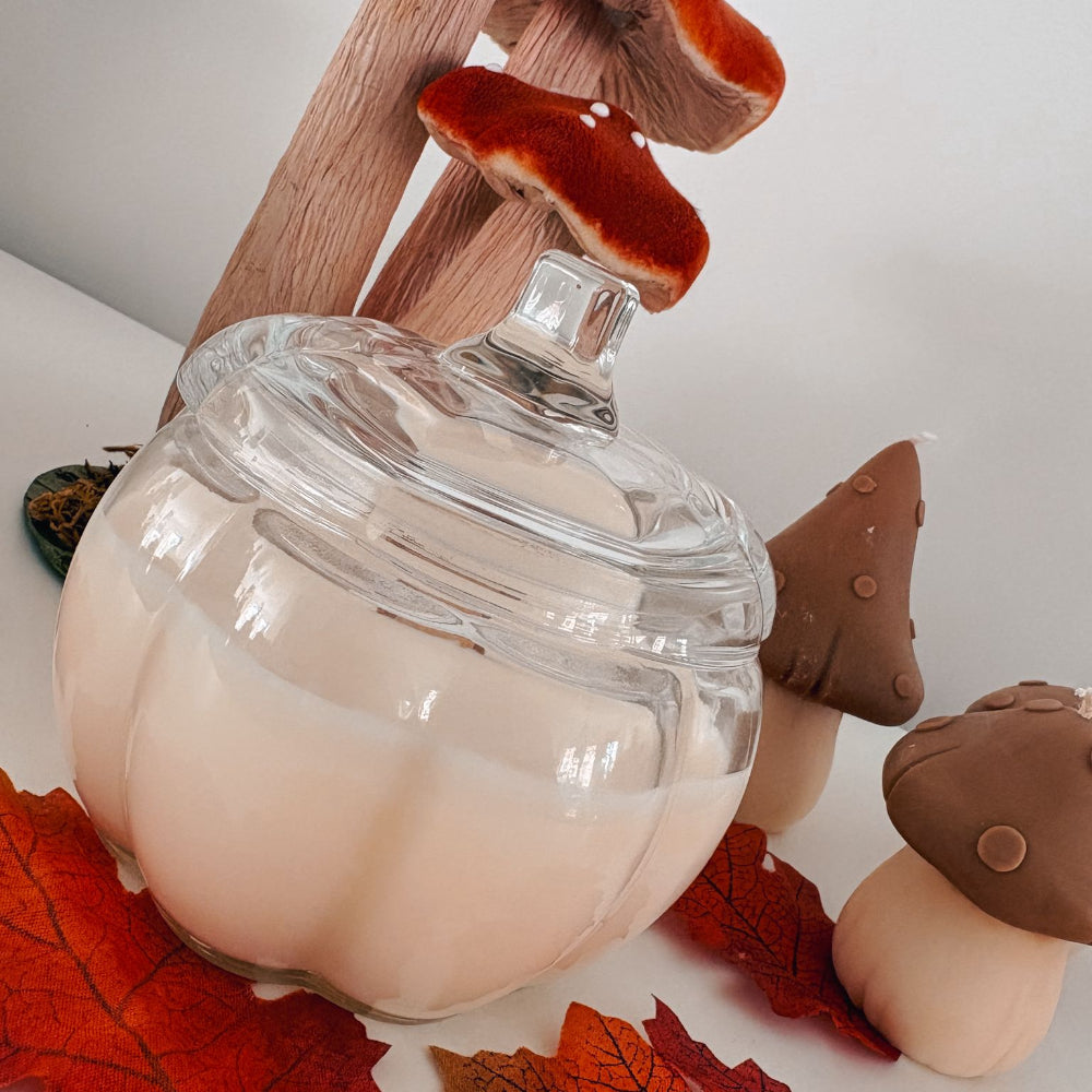 Glass pumpkin glow